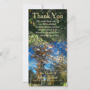 Tarjeta De Agradecimiento Trees Reflexión Compasión de Otoño Gracias P