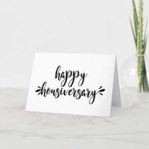 Tarjeta De Agradecimiento Trendy Happy Home Aniversario Inmobiliario