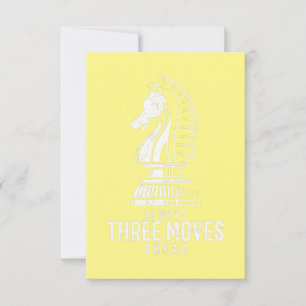 Tarjeta De Agradecimiento Tres movimientos por delante del ajedrez Matt Game