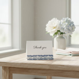 Tarjeta De Agradecimiento Tres Tulipanes Azules Delft