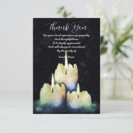 Tarjeta De Agradecimiento Tres velas