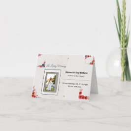 Tarjeta De Agradecimiento Tributo en memoria amorosa