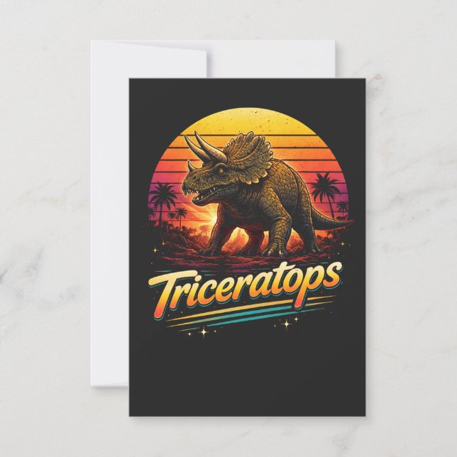 Tarjeta De Agradecimiento Triceratops (Anverso)