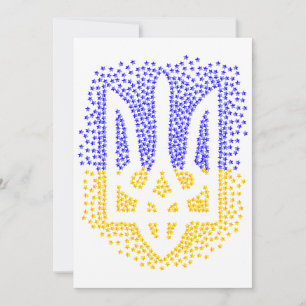 Tarjeta De Agradecimiento tridente tryzub de la heráldica ucraniana esparcie