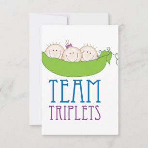 Tarjeta De Agradecimiento Trillizos de equipo