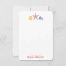 Tarjeta De Agradecimiento Trío de conchas de pastel personalizadas