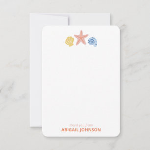 Tarjeta De Agradecimiento Trío de conchas de pastel personalizadas