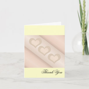 Tarjeta De Agradecimiento Trío de corazones... Gracias