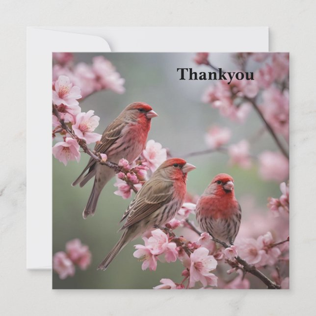 Tarjeta De Agradecimiento "Trio de Crimson: Las multas rojas en medio de las (Anverso)