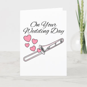 Tarjeta De Agradecimiento Trombone Boda Card Trombonist Brass Musisisist