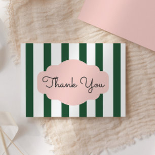 Tarjeta De Agradecimiento Tropa Beverly Hills Rosa y Verde Gracias