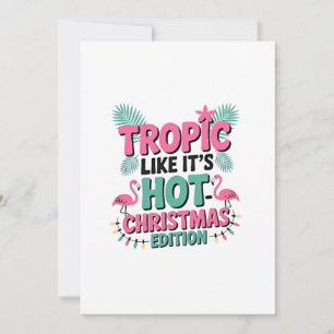 Tarjeta De Agradecimiento Tropic Like It's Hot: Edición de Navidades