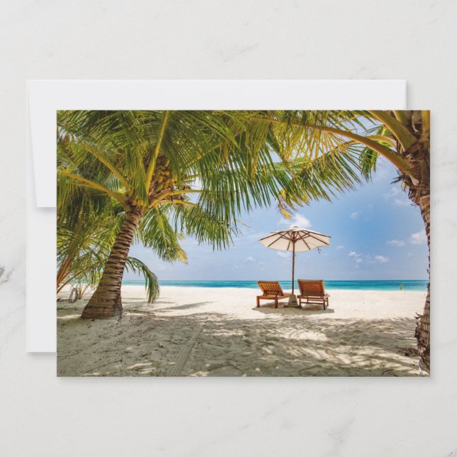Tarjeta De Agradecimiento Tropical Beaches | Beach Dominican Republic (Anverso)