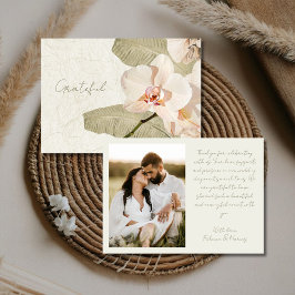 Tarjeta De Agradecimiento Tropical Botanical Garden Wedding Photo Thank You