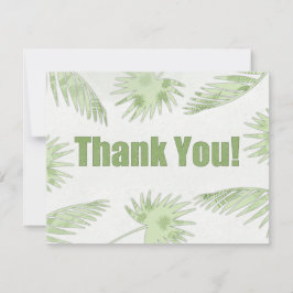 Tarjeta de agradecimiento tropical (efecto de cort