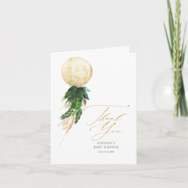 Tarjeta De Agradecimiento Tropical Floral Balloon Garland Gracias