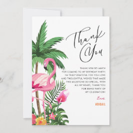 Tarjeta De Agradecimiento Tropical Hawaiian 25th Birthday Thank You Cards   