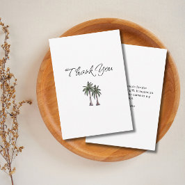 Tarjeta De Agradecimiento Tropical Palm Trees Birthday Gift