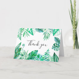 Tarjeta de agradecimiento tropical, tarjeta boda t