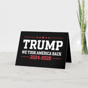 Tarjeta De Agradecimiento Trump 2024 Recuperamos América 47 EE. UU.