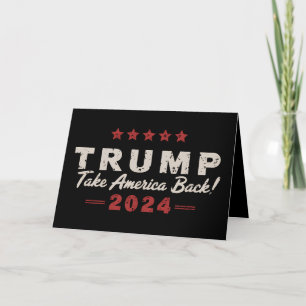 Tarjeta De Agradecimiento Trump 2024 Recuperemos América Presidente 47 EE. U