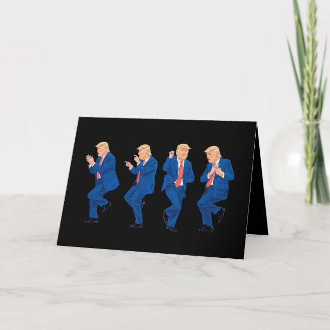 Tarjeta De Agradecimiento Trump 45 47 Danza divertida bailando presidente de (Anverso)