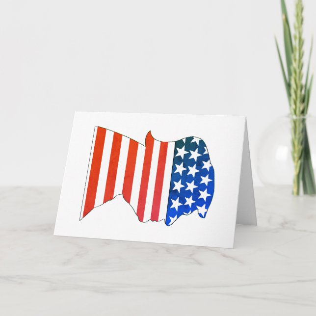 Tarjeta De Agradecimiento Trump blanco rojo y azul (Anverso)