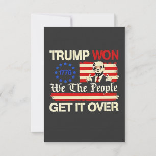 Tarjeta De Agradecimiento Trump Ganó Nosotros el Pueblo Acabemos con la Inau