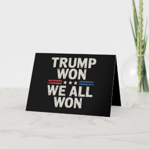 Tarjeta De Agradecimiento Trump Ganó Todos Ganamos Presidente 47 EE. UU.