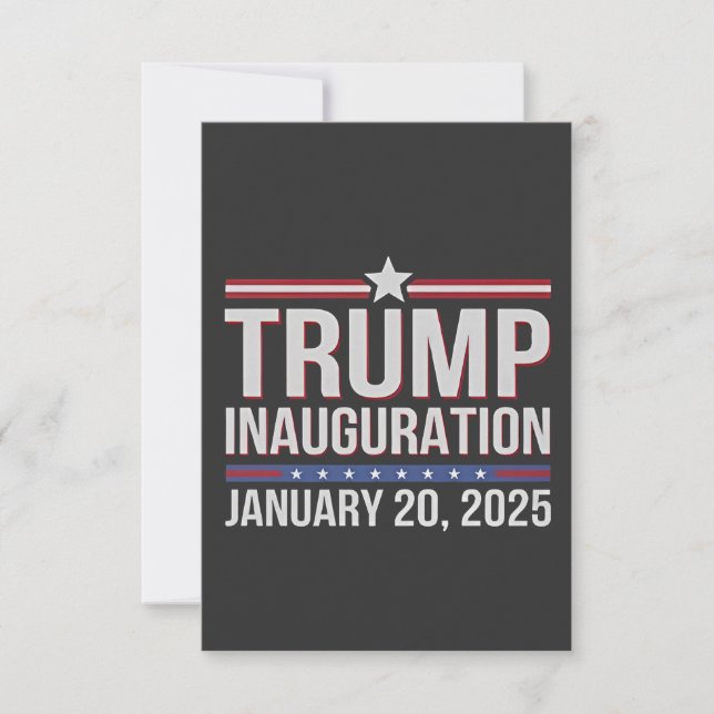 Tarjeta De Agradecimiento Trump Inaguration Day 20 de enero de 2025 Presiden (Anverso)