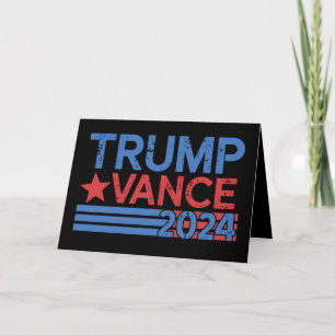 Tarjeta De Agradecimiento Trump Vance 2024 Presidente 47 EE. UU. Vintage