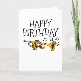 Tarjeta De Agradecimiento Trumpet Birday Card Trumpeter Brass Musisist