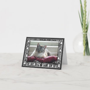 Tarjeta De Agradecimiento Tu Arte de Foto de Boda en Blanco y Negro de Agrad