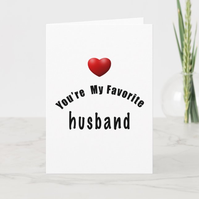 Tarjeta De Agradecimiento Tu eres mi marido favorito (Anverso)