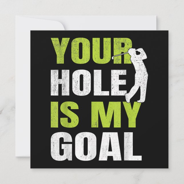 Tarjeta De Agradecimiento Tu hoyo es mi meta - Humor de golfista jugador de  (Anverso)