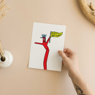 Tarjeta De Agradecimiento Tubeman Ininflable Wacky Waving