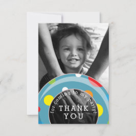 Tarjeta De Agradecimiento Tubo interior Polka Tubos de verano niños gracias