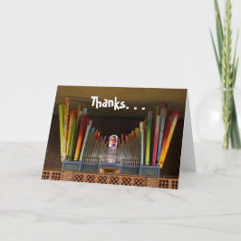 Tarjeta de agradecimiento - tubos de colores