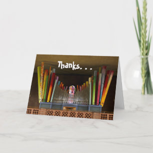 Tarjeta de agradecimiento - tubos de colores