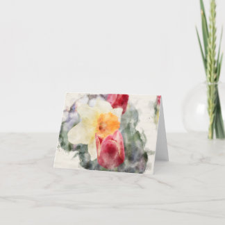 Tarjeta De Agradecimiento Tulip Daffodil