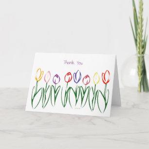 Tarjeta De Agradecimiento Tulip Garden-Gracias