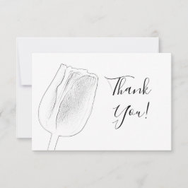 Tarjeta De Agradecimiento Tulip Sketch Spring Wedding Gracias