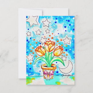Tarjeta De Agradecimiento Tulipán