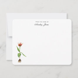 Tarjeta De Agradecimiento Tulipán Acuarela Personalizado Plano