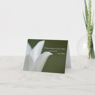 Tarjeta De Agradecimiento Tulipán blanco gracias por tu simpatía