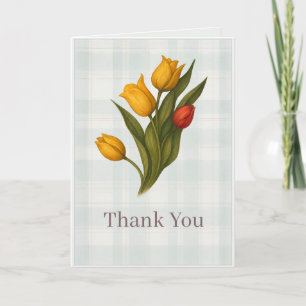 Tarjeta de agradecimiento Tulipán Nota floral el