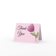 Tulipán rosa simple y Personalizado