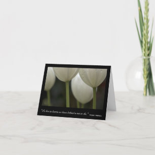 Tarjeta De Agradecimiento Tulipanes blancos Gracias por tu simpatía