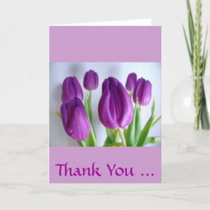 Tarjeta De Agradecimiento Tulipanes morados
