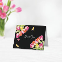 Tulipanes y mariposas, ducha de novia negra